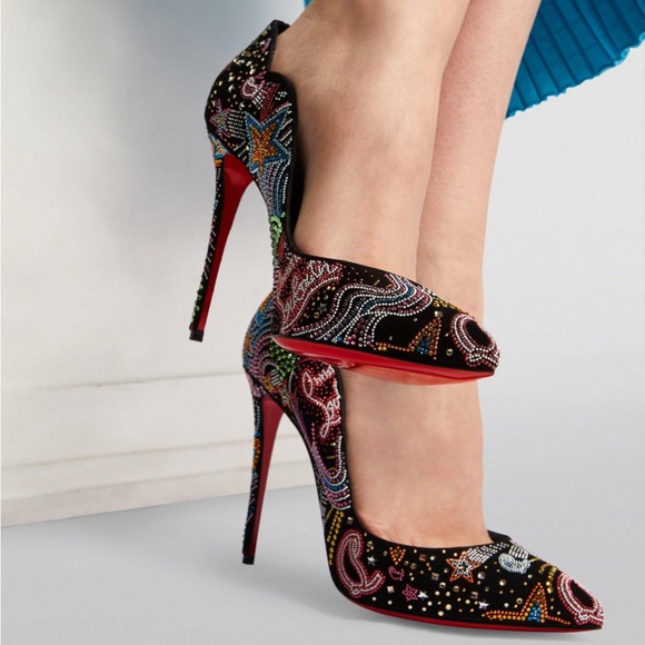 Christian Louboutin Shoes - Christian Louboutin Hot Chick starlight Strass Crystal 100mm heels RETAIL 3,295